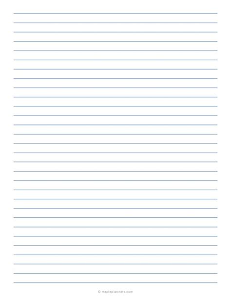 Printable Blue Lined Paper