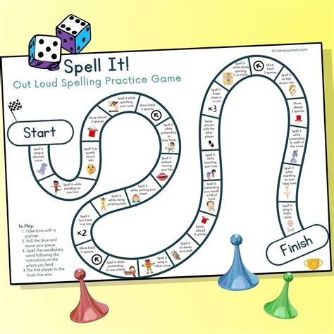 Printable Board Games For Spelling