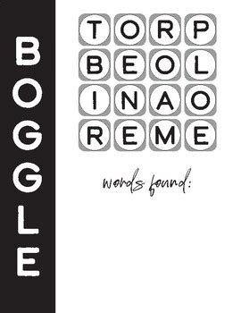 A person joyfully completing a printable Boggle puzzle
