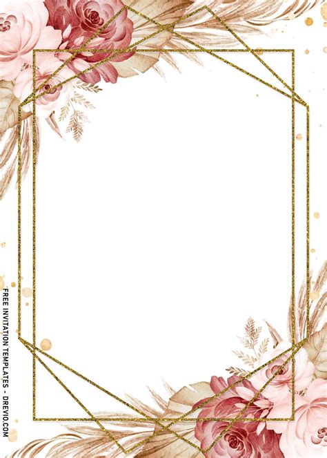 Printable Boho Invitation Template Free