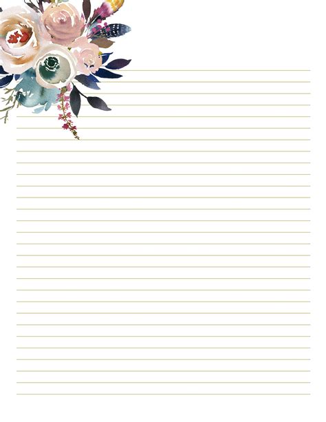 Printable Boho Note Paper Printable Boho Note Paper Free Printable