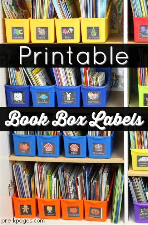Printable Book Basket Labels