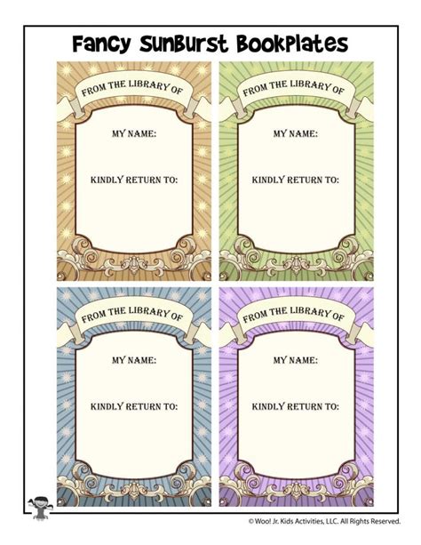 Printable Book Plates With Notes