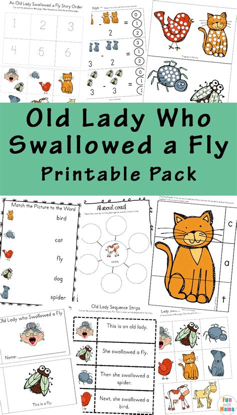 Printable Book Swallowed A Fly