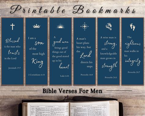 Printable Bookmarks For Men