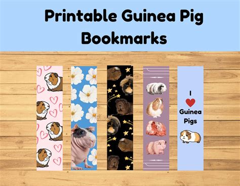 Printable Bookmarks Guinea Pig