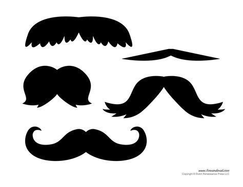 Printable Bookmarks Mustache Printable