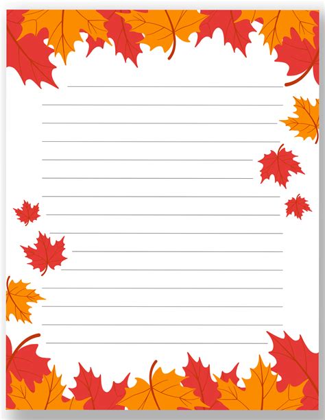 Printable Borders Writing Theme