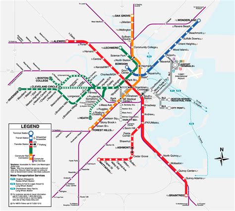 Printable Boston Subway Map