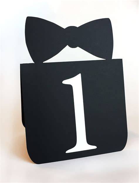 Printable Bow Tie Table Numbers