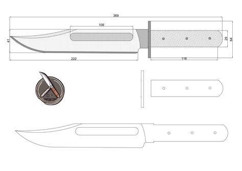 Printable Bowie Knife Patterns