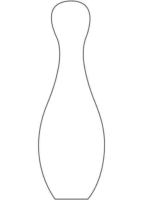 Printable Bowling Pin Outline