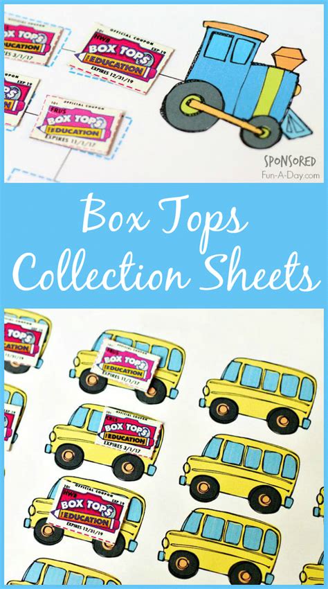 Printable Box Tops Sheets