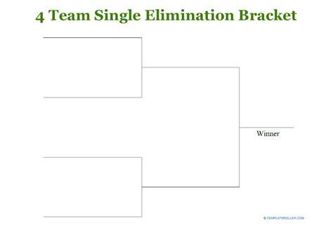 Printable Bracket Four Teams