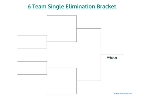 Printable Bracket Six Teams