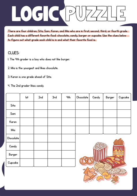 Printable Brain Games Logic Puzzles