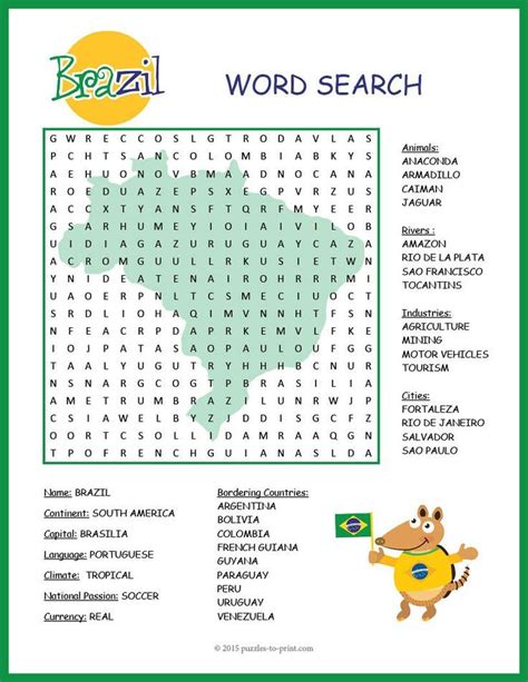 Printable Brazil Work Search