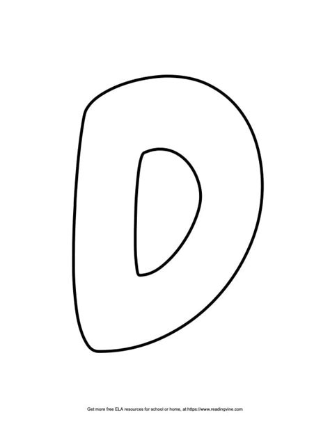 Printable Bubble Letter D In Orange