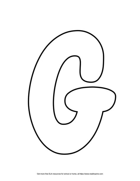 Printable Bubble Letter G