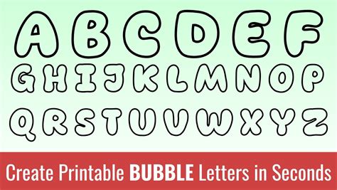 Printable Bubble Letter Generator