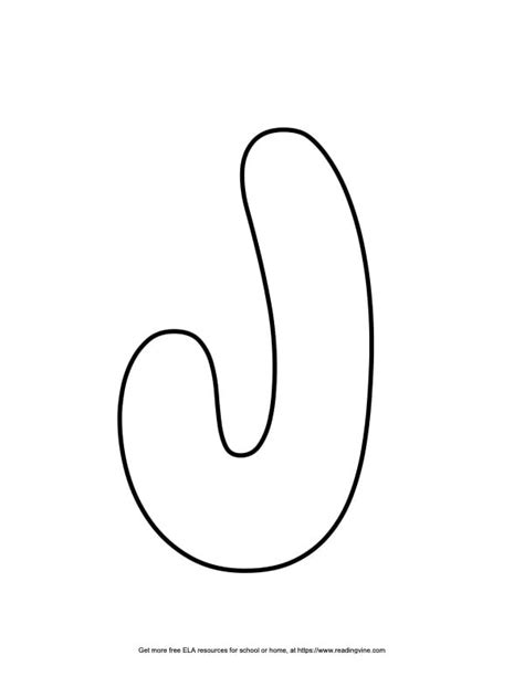 Printable Bubble Letter J