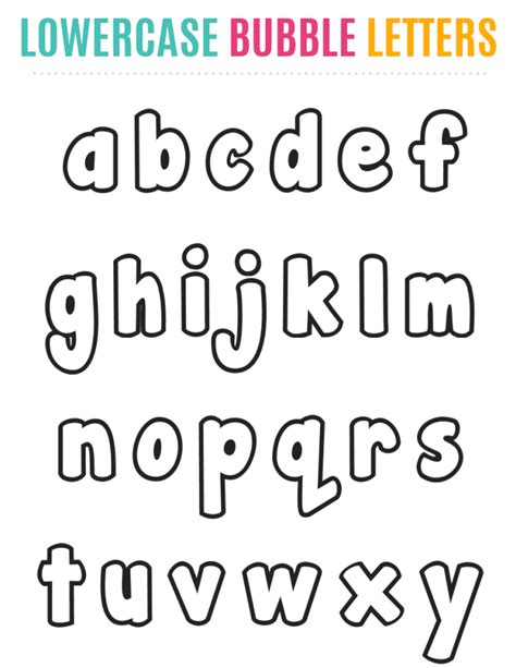 Printable Bubble Upper And Lowercase Letters