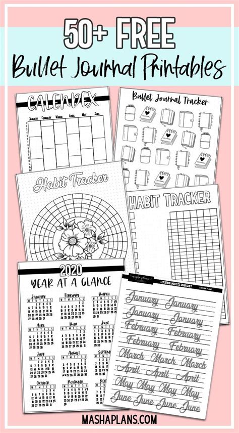 Printable Bullet Journal Layout Free