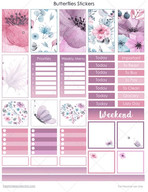 Printable Bullet Journal Stickets