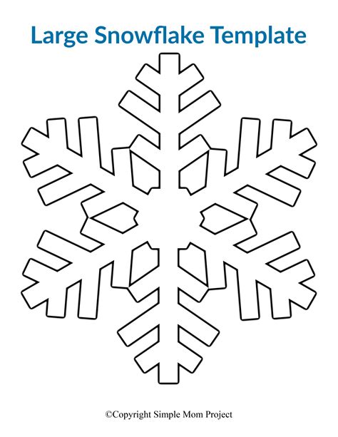 Printable Cake Top Snowflake Template