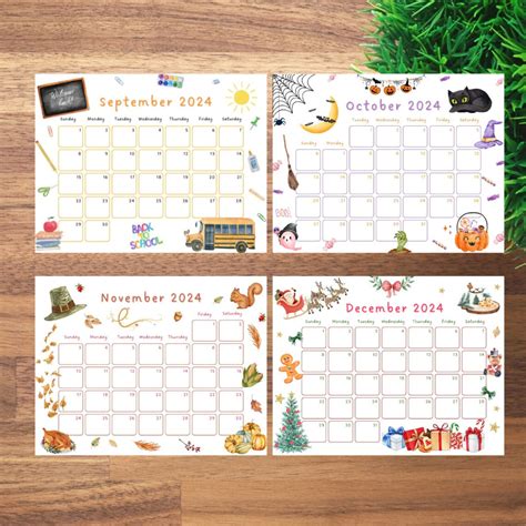 printable calendars as educational tools
