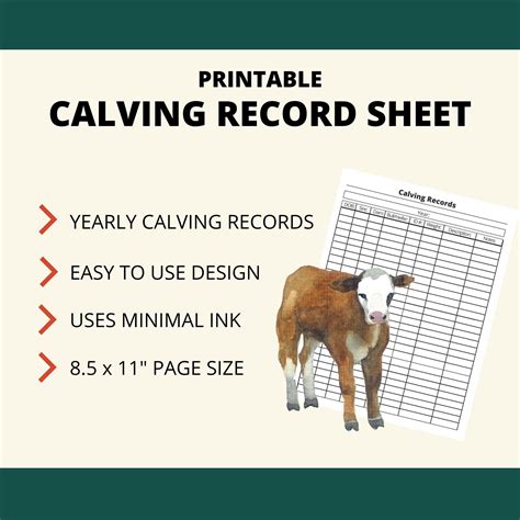 Printable Calving Records