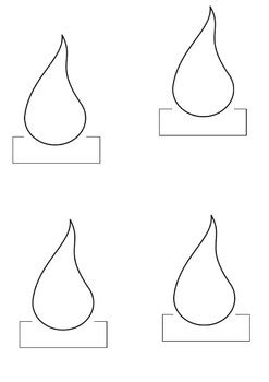 Printable Candle Flame Template