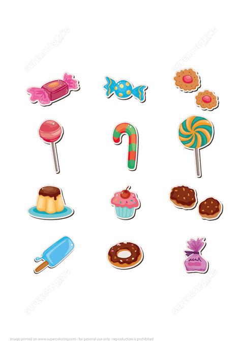 Printable Candy Stickers