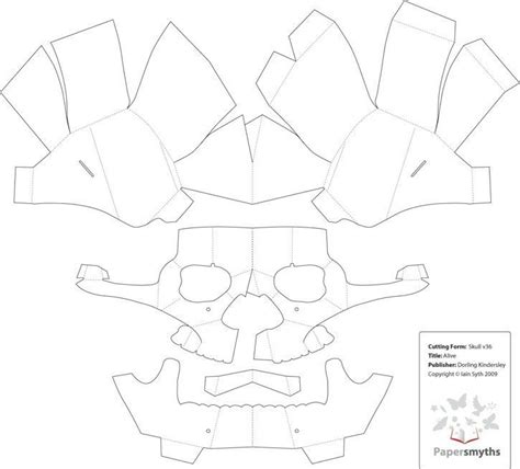 Printable Cardboard Skull Template