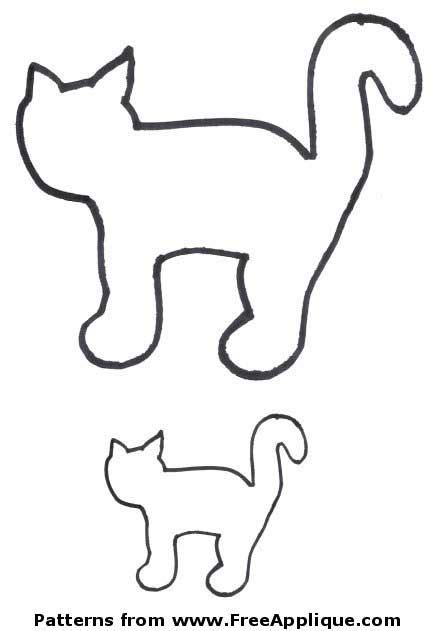 Printable Cat Applique Pattern
