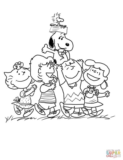 Printable Charlie Brown Characters Coloring Pages