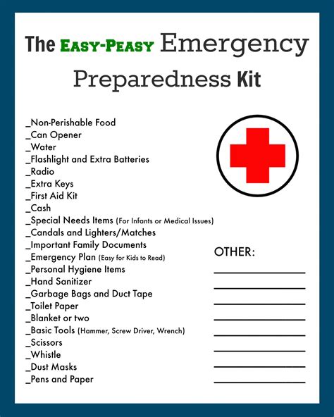 Printable Checklist For Emergency Kit