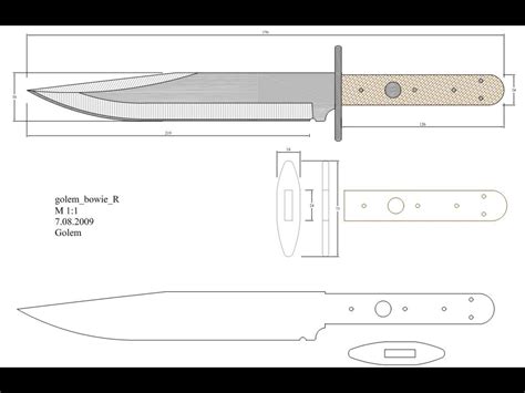 Printable Chefs Knife Template