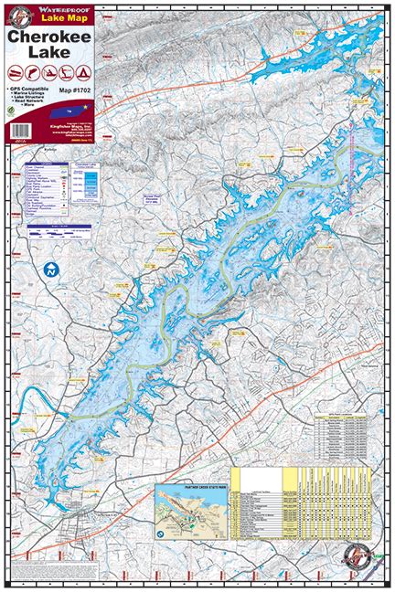 Printable Cherokee Lake Map