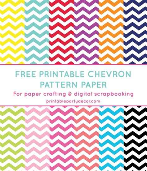 Printable Chevron Pattern Paper