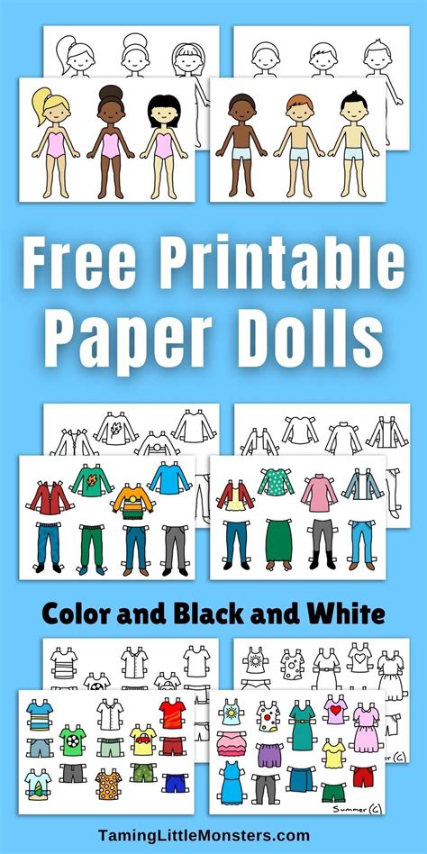 Printable Children Paper Doll Patterns