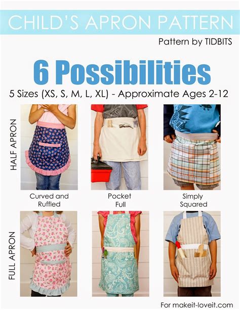 Printable Childs Apron Pattern