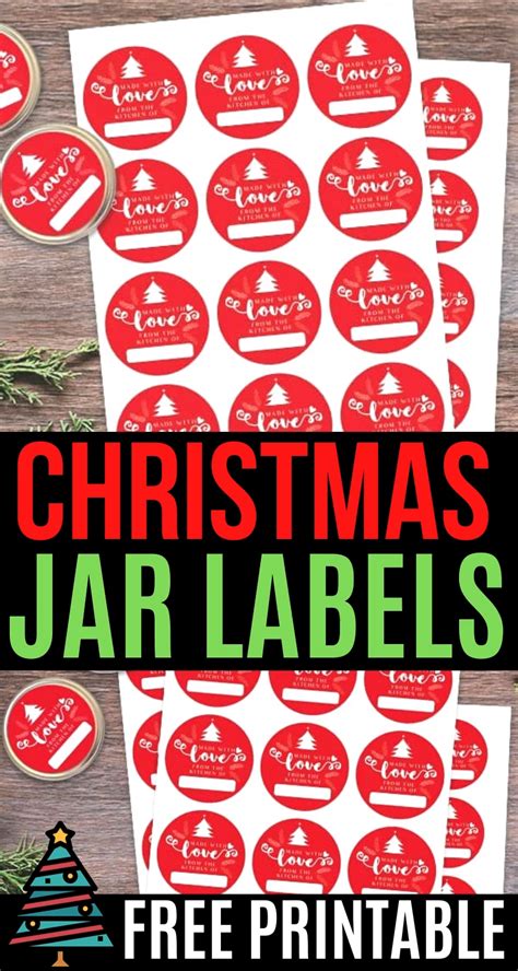 Printable Christmas Jar Lablels