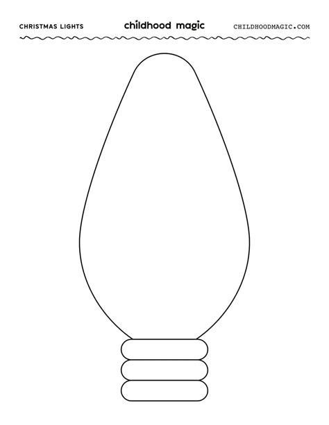 Printable Christmas Light Blub