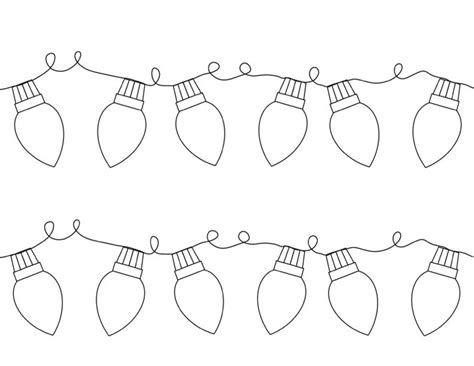 Printable Christmas Light String