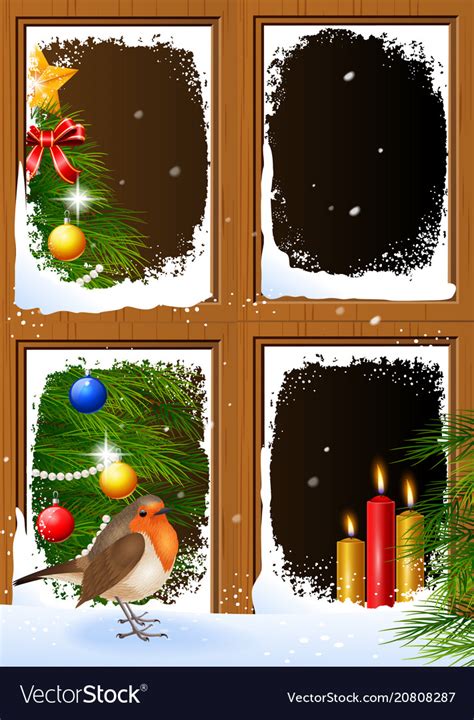 Printable Christmas Scene Through A Window