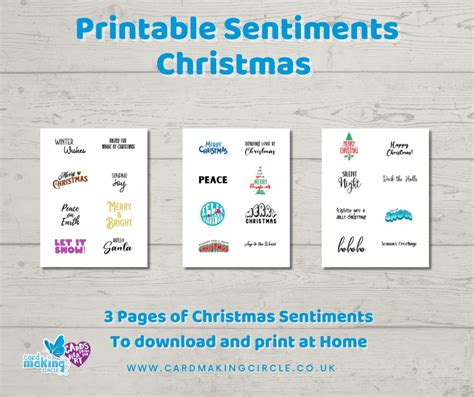Printable Christmas Sentiments