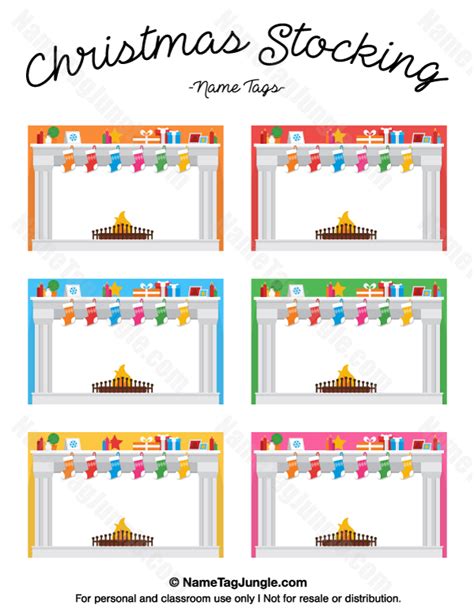 Printable Christmas Stocking Name Tags