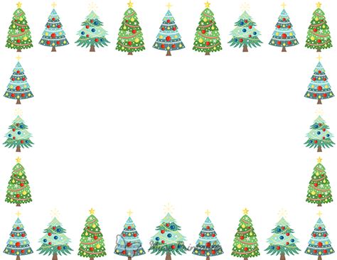 Printable Christmas Tree Border