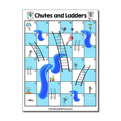 Printable Chutes And Ladders Template